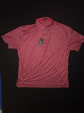 Haven Golf Co Polo Shirt Mens 3XL The Don Red White 45/47 Performance Trump NWT